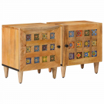 &Ouml;&ouml;lambi kapp 2 pcs neutraalne 40 x 33,5 x 46 cm tugev mango puu