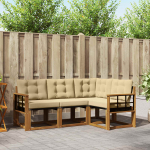V&auml;li diivanikomplekt padjaga 4 pcs looduslik ja beež