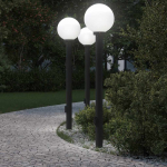 3-osaline pollarvalgusti pistikupesaga, 120 cm, must, ip44