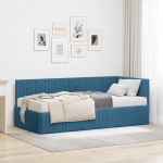 Nurgavoodi raam koos madratsiga peaga 2 pcs sinine samet
