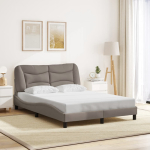 Voodiraam ilma madratsita hvar taupe 120x200 cm kangas