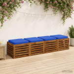 4-osalised istepad vught 4 pcs 100% pol&uuml;ester kuninglik sinine