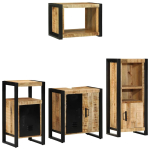 Vannitoa m&ouml;&ouml;bleset 4 tk pruun ja must 55 x 35 x 60 cm