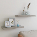 Seinariiulid, 2 tk, betoonhall, 60 x 23,5 x 3,8 cm mdf