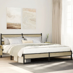 Metallist voodiraam ilma madratsita sonoma tamm 193x203 cm
