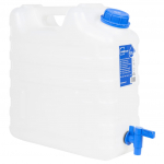 Veekanister kraaniga, l&auml;bipaistev, 15 l, plast