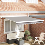 K&auml;igukohandatav varikatus helehall 350 x 250 cm