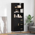 K&otilde;rgushein sahtliga must tamm 69,5 x 34 x 180 cm tehispuit
