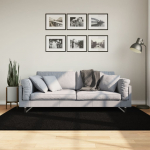 Vaip "huarte", l&uuml;hikese narmaga, pestav, must, 140x200 cm