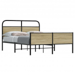 Voodiraam ilma madratsita, sonoma tamm, 140x190 cm