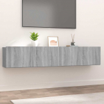 Telerikapid 2 tk, hall sonoma, 80x30x30 cm, tehispuit