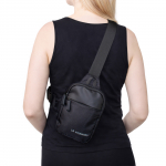 Wozinsky WMS-W1 Unisex Mini Shoulder Bag Waterproof Dual-Compartment for Phone - Black