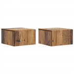 Seinale kinnitatav &ouml;&ouml;tis 2 pcs vana puit 33 x 34,5 x 20 cm