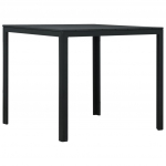 Kohvilaud, must, 78 x 78 x 74 cm, hdpe, puiduv&auml;limus