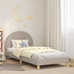 Laste voodiraam peatoega peaga helehall 90x200 cm boucl&eacute;