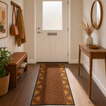 Jooksurug flornes kootud pruun zigzag 100 x 450 cm pp 7 mm