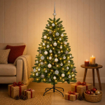 Kunstkuusk, keskroheline, j&otilde;ulukuulidega 150 cm 150 led-i