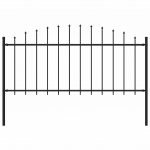 Piirdeaed teravatipuline, teras, (0,5-0,75) x 1,7 m, must