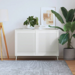 Kapiuksed, v&otilde;rega disain 2 tk valge 69x59,4 cm m&auml;nnipuit