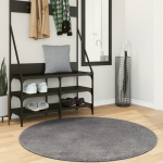 Vaip "huarte", l&uuml;hikese narmaga, pestav, antratsiit, &oslash;120 cm