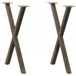 S&ouml;&ouml;gilaua jalad, x-kujulised, 2 tk, naturaalne teras, 50 x (72&ndash;73) cm, teras