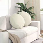 Istumispatjad 2 pcs cream &oslash; 40 x 13 cm samet