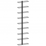 Seinale kinnitatav veiniriiul 9 pudelile, must raud