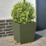 Aia taimekastid 2 tk, oliiviroheline, 40x40x40 cm, teras