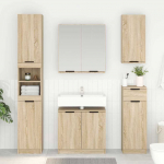 Vannitoa kapp uksega sonoma tamm 64,5 x 33,5 x 59 cm tehispuit