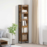 Raamaturiiul suitsu tamm 80 x 30 x 155 cm tehispuit