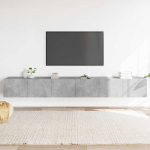 3-osaline telerikappide komplekt, betoonhall, tehispuit