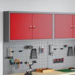 T&ouml;&ouml;riistakapp riiuliga lukuga punane ja hall 50 x 20 x 55 cm