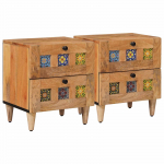 &Ouml;&ouml;lambi kapp 2 pcs neutraalne 40 x 33,5 x 46 cm tugev mango puu