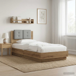 Peatsiga voodiraam peaga artisan tamm 80 x 200 cm tehispuit