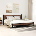Metallist voodiraam ilma madratsita pruun tamm 180x200 cm