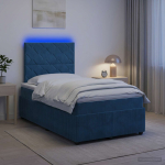 Led kastivoodiga madrats led-ribadega sinine 120 x 200 cm samet