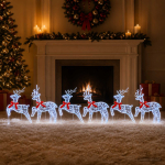 J&otilde;uluvana p&otilde;hjap&otilde;der 6 tk 80 led-i sinine 43 x 19 x 65 cm