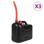 K&uuml;tusekanister painduva tilaga 3 tk, must, 20 l, plast