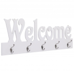 Seinale kinnitatav riidenagi, welcome, valge, 74 x 29,5 cm