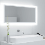 Led vannitoa peeglikapp, valge, 100x8,5x37 cm, akr&uuml;&uuml;l