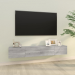 Teleri seinakapid 2 tk, hall sonoma, 100x30x30 cm, tehispuit