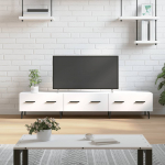 Telerikapp, valge, 150 x 36 x 30 cm, tehispuit