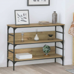 Konsoollaud riiuliga k&auml;sit&ouml;&ouml;tamm 100 x 32 x 75 cm tehispuit