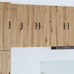 Seinakapp k&ouml;&ouml;ki riiuliga k&auml;sit&ouml;&ouml;puu 30 x 31 x 80 cm tehispuit