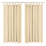 Aasadega mikrosatiinist kardinad 2 tk 140 x 225 cm beež