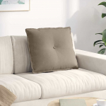 Seljatugi padi pruunikashall 60 x 50 cm mikrofiber kangas