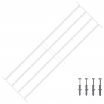 Akna turvav&otilde;re 4 ristvartiga 3 pcs 93-174 cm tsingitud teras