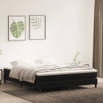 Vedrumadratsiga voodi, madratsita, must, 180 x 220 cm, samet