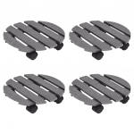 Ratastel taimealus 4 tk, hall, &oslash;30 x 7,5 cm wpc