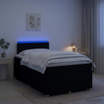 Vedruvoodi madratsiga led-ribadega must 120 x 200 cm kangas